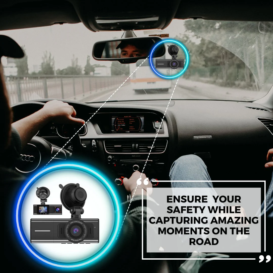 3 Cameras Smart Dash Cam Car DVR - Image 4