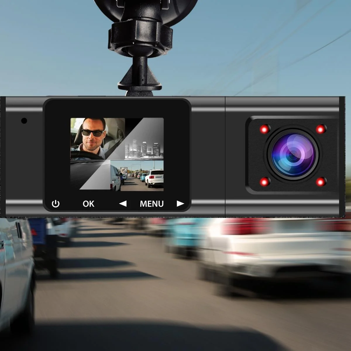 3 Cameras Smart Dash Cam Car DVR - Image 6
