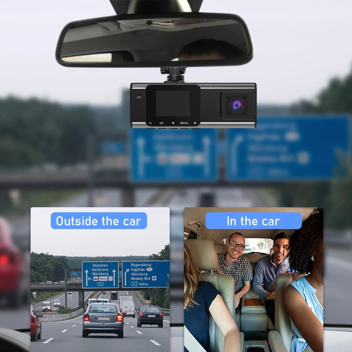 3 Cameras Smart Dash Cam Car DVR - Image 8