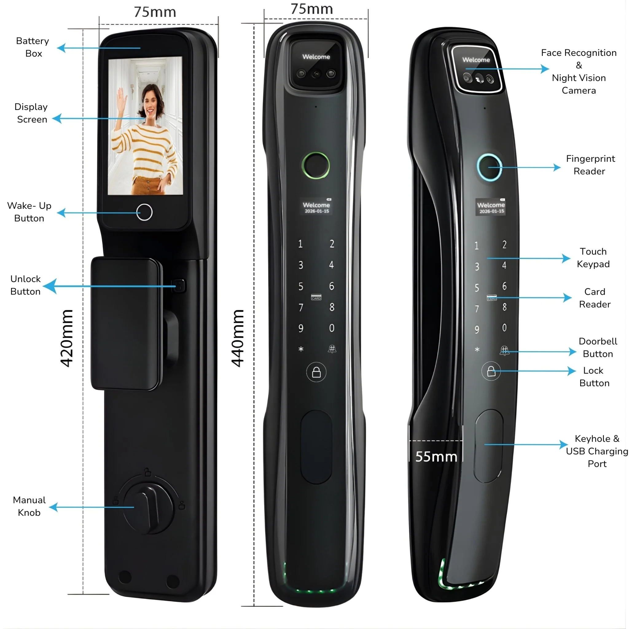 Face Rec Smart Lock Max - Image 3