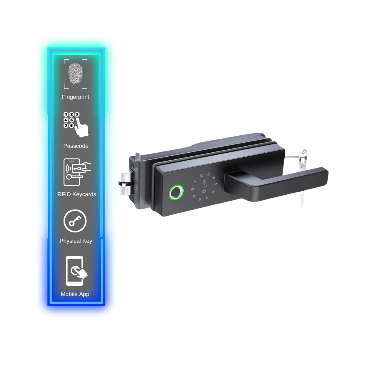 Glass Swing Door Smart Lock - Image 4