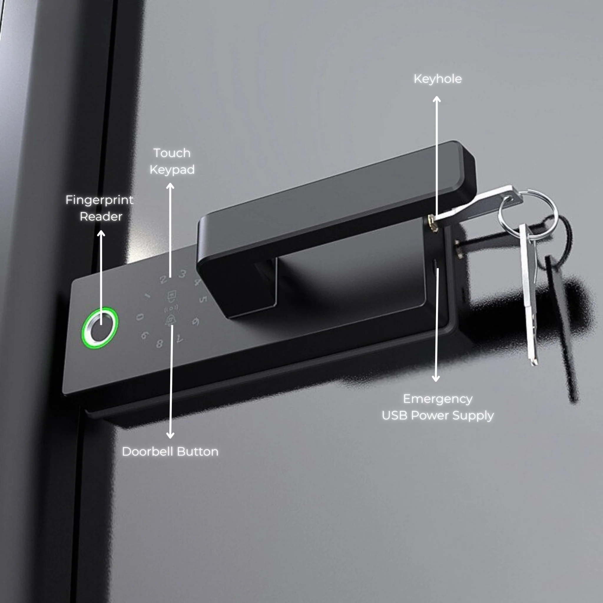 Glass Swing Door Smart Lock - Image 5