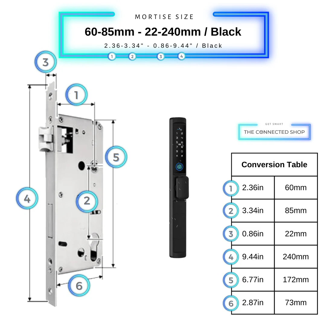 Smart Door Lock Edge Knob - Image 16