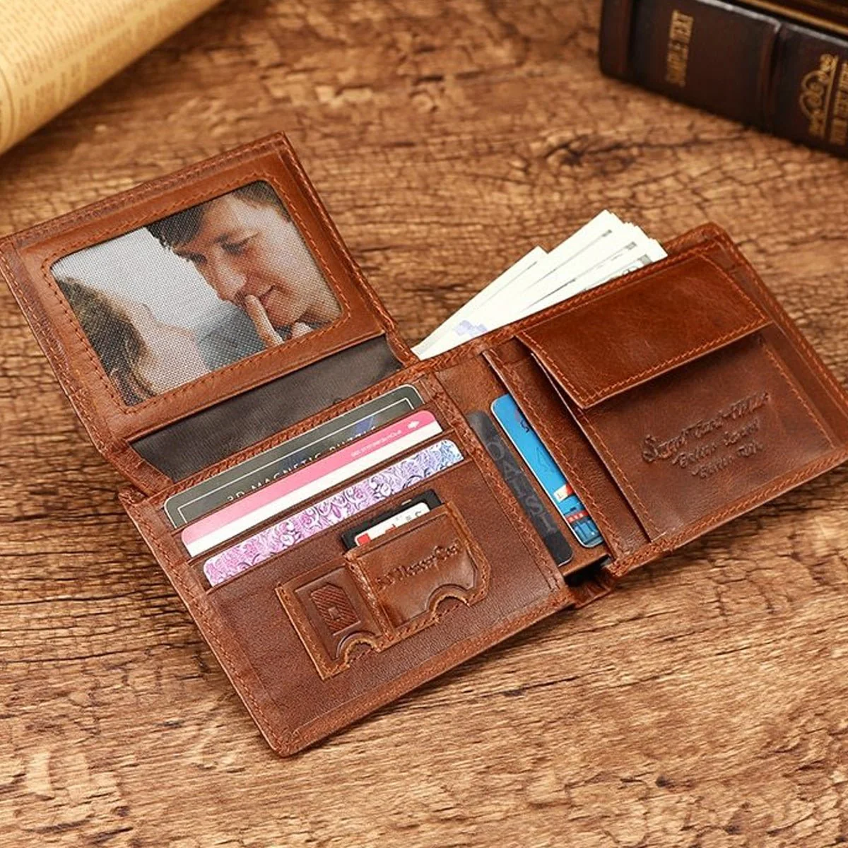 Smart Wallet Soft Leather Bluetooth Tracker - Image 11