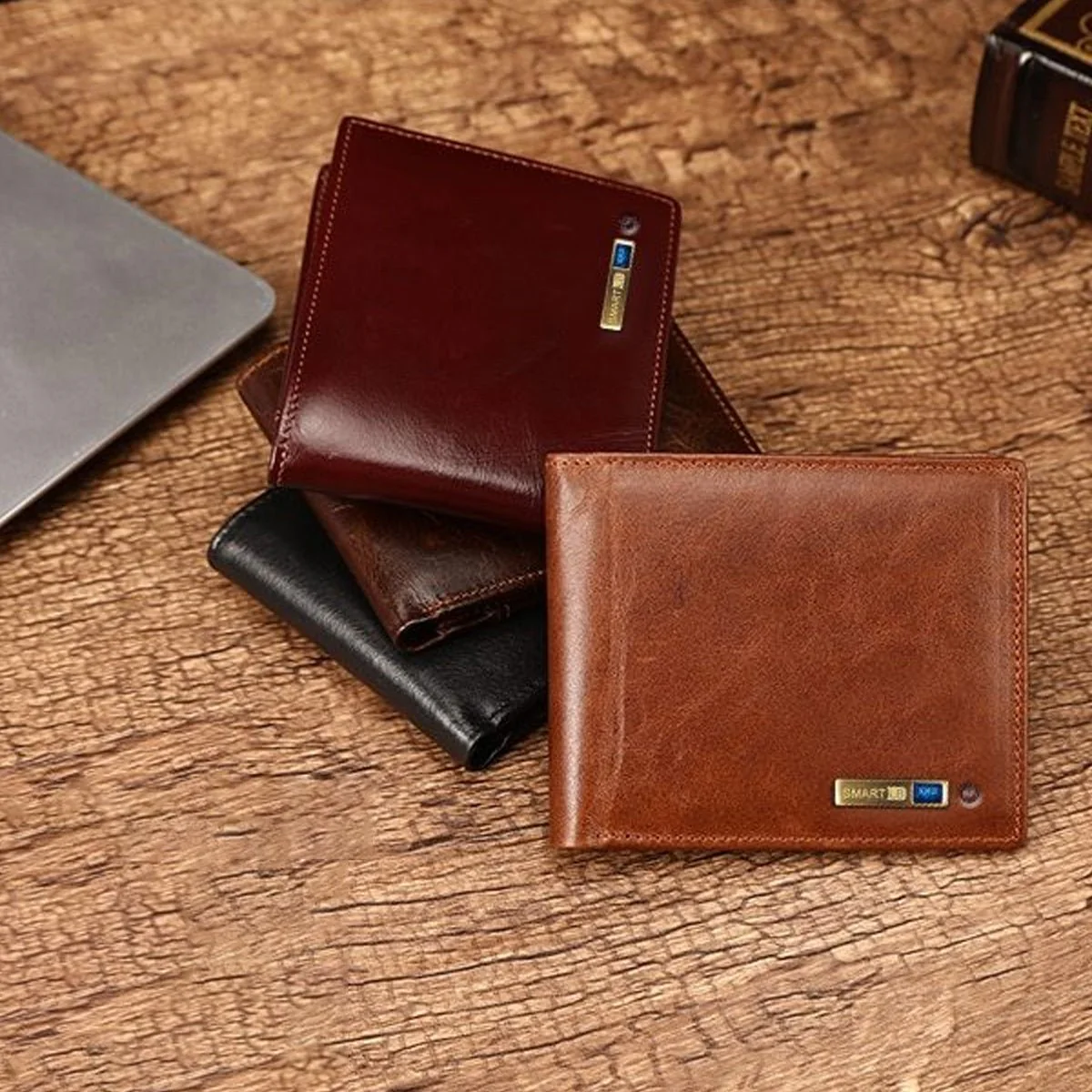 Smart Wallet Soft Leather Bluetooth Tracker - Image 5