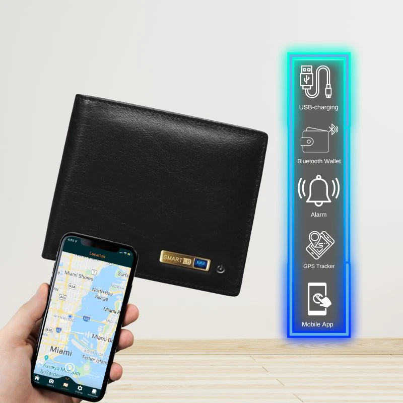 Smart Wallet Soft Leather Bluetooth Tracker - Image 6