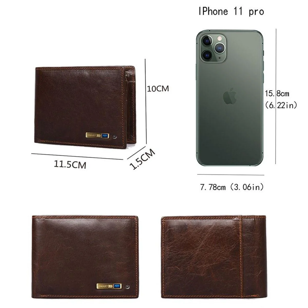 Smart Wallet Soft Leather Bluetooth Tracker - Image 8