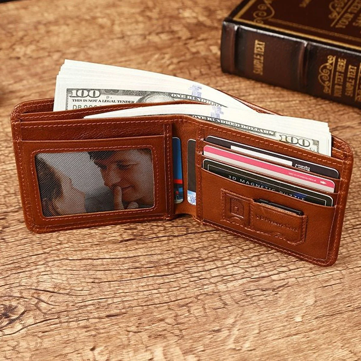 Smart Wallet Vintage Bluetooth Tracker - Image 11