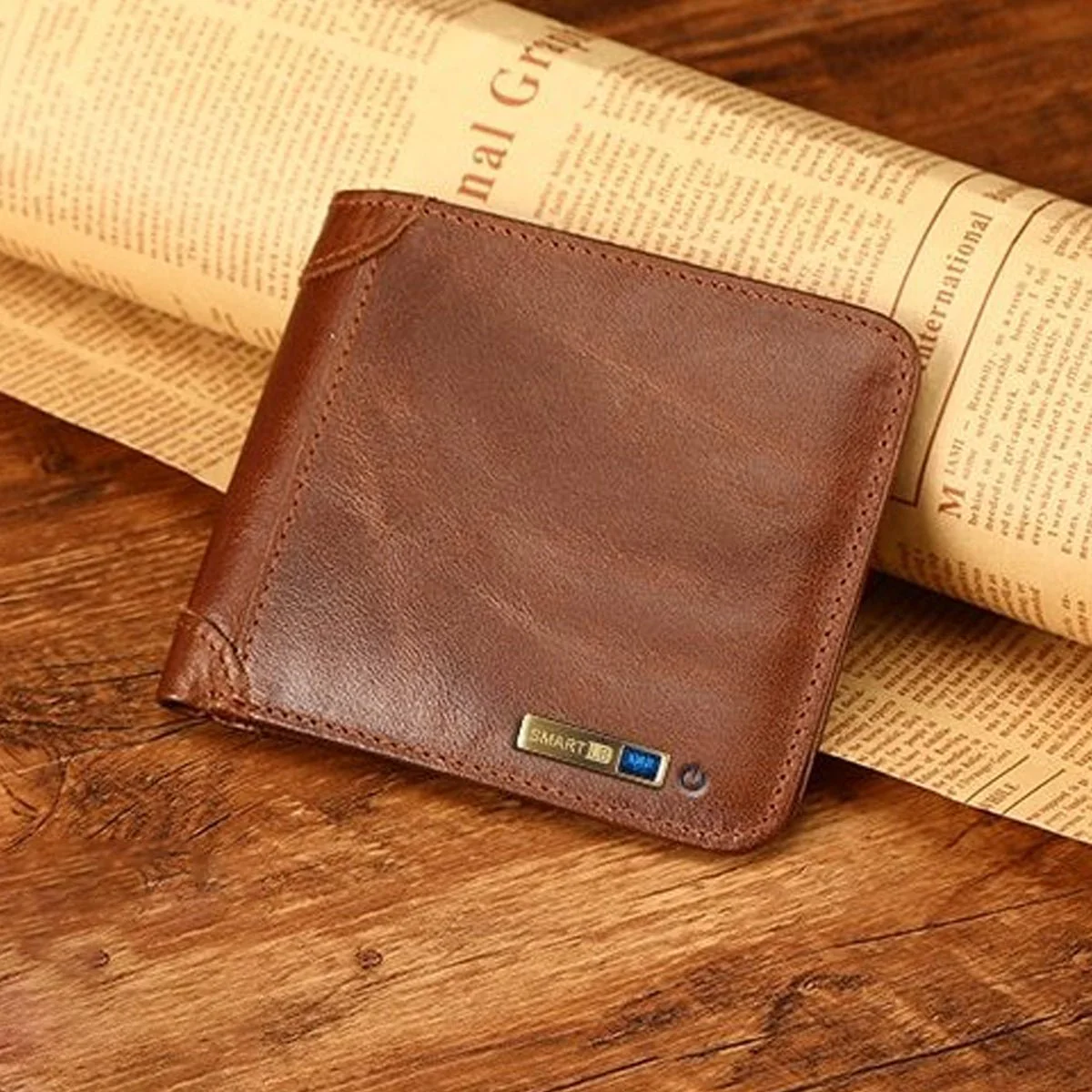 Smart Wallet Vintage Bluetooth Tracker - Image 5