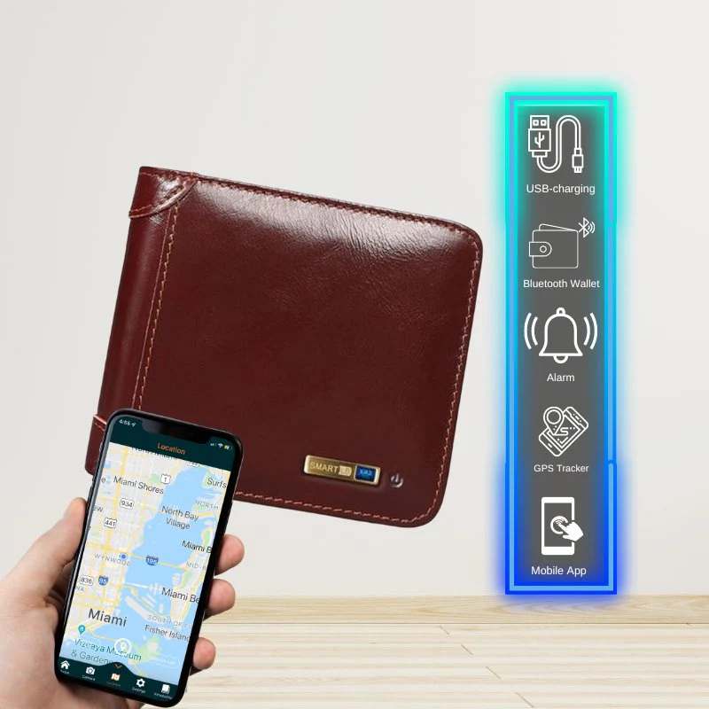 Smart Wallet Vintage Bluetooth Tracker - Image 6